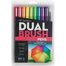  brush pen dual ab-t set bright 10cbr