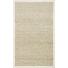 Akbel Halı Lhasa LHS 01 Mınt Krem - El Dokuması Yün & Jüt Örgü Halı – Hav Yüksekliği Olmayan