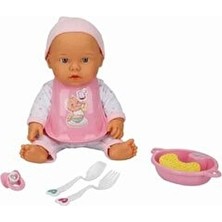 Bebelou Yemek Zamanı Mama Yiyen Gülen Oyuncak Bebek Pembe
