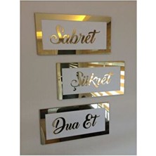  dr pleksi gold sabret şükret dua et tablo