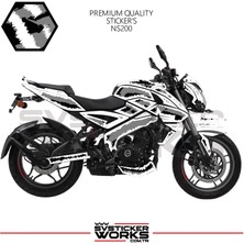 Bajaj NS200 Kaplama Sticker Air Brush Motor Kaplama Modeli Hazır Kit Tüm Modeller Uyumlu