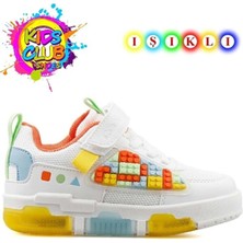 Papuccum Ortopedi Çocuk Legolu Işıklı Ortopedik Taban Unisex Çocuk Spor Ayakkabı
