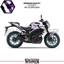Sv Sticker Works Yamaha MT25 Kaplama Sticker Air Brush Motor Kaplama Modeli Hazır Kit 2019 / 2024 Uyumlu