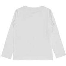 Civil Girls Civil Kızlar İçin Beyaz 6-9 Yaş Basic Sweatshirt Uzun Kollu Regular Fit Kadın Tasarım