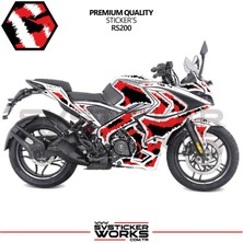 Bajaj RS200 Kaplama Sticker Air Brush Motor Kaplama Modeli Hazır Kit Tüm Modeller Uyumlu
