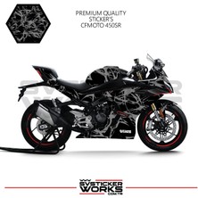 Cfmoto 450SR Kaplama Sticker Şimşek Kaplama Motor Kaplama Modeli Hazır Kit Tüm Yıllar Uyumlu