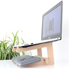 Hanwood Laptop Standı – 13” – 14” Boyutlarındaki Laptoplar ile Uyumlu – Notebook Standı - Ahşap - Wls4