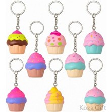 Cupcake Squishy Anahtarlık - Karışık Model Gönderim - Yumuşak Stres Giderici Oyuncak 1 Adet