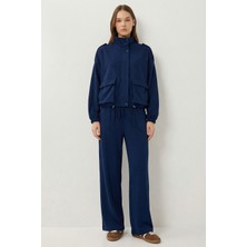 Happiness İstanbul Kapaklı Cepli Modal Alt-Üst Takım LBY0025 Lacivert