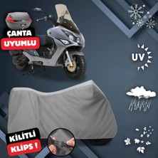 ULTRASHOP Daelim S 3 Advance 250 Motosiklet Brandası Su Geçirmez Topcase Arka Çanta Uyumlu Dış Ortam Motor Branda