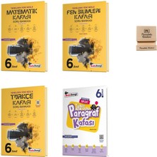 Kafa Dengi Yayınları Kafadengi 6. Sınıf Matematik Fen Bilimleri Türkçe ve Paragraf 4lü Soru Bankası Seti +Telefon Standı