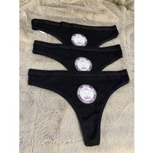 Dominant Marka %50 Modal %50 Pamuk Ribana Tanga / Strıng Kadın 3'lü