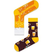 Carnaval Socks Sağlı Sollu Bira Desenli Renkli Çorap