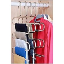 Adet 5 Katlı Metal Pantolon Eşarp Askısı - 5 Adet Askılık