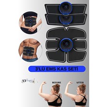 Uni Zer Ems Karın Kası Egzersiz Cihazı Karın Kol Bacak 3lü Şarj Edilebilir Kas Simülatörü