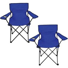 2 Adet Mavi Katlanabilir Kamp Sandalyesi Rejisör (Değişim Iade Yoktur)