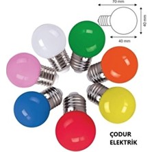 Osaka Light 1 Watt Yeşil Renk E27 Duylu 25 Lümen LED Gece Lambası Ampulü 1 Adet Fiyatıdır!