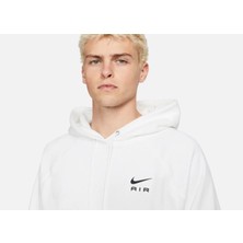Nike Sportswear Air French Terry Pullover Hoodie Bol Kesim Beyaz Erkek Sweatshirt DQ4207-100