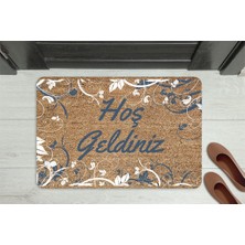 M&H Quality Hoş Geldiniz Neşeli Font Dekoratif Kapı Önü Paspası