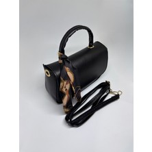 Livayssçanta Clasy Kadın Fularlı Siyah El ve Omuz Çantası