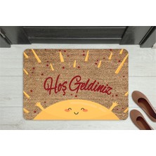 M&H Quality Rengarenk Kare Desen Dekoratif Kapı Önü Paspası