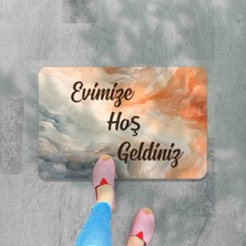 M&H Quality Dijital Baskılı Hoş Geldiniz Yazılır Desenli Dekoratif Dış Kapı Önü ve Iç Mekan Paspası Yıkanabilir