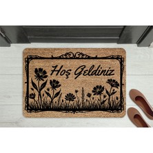 M&H Quality Home Hoşgeldiniz Kelebek Dekoratif Çok Amaçlı Iç ve Dış Kapı Paspası