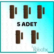 Robotix RB-4444K-5 Kahverengi Pencere Alarmı 5 adet