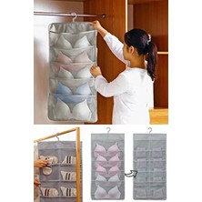 Serstil 15 Cepli Iki Taraflı Iç Çamaşırı Organizeri Gri Renk 75 x 40 Ebatlarında Pratik Kullanım