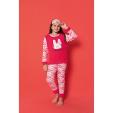 Asel Kalp Desen Polar Kumaş Çocuk Pijama Takımı