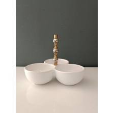 Lamedore Sılver Balls Beyaz 3 Lü Çerezlik 24X24X20 cm