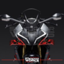 Cfmoto 450SR Kanat Kaplama Kanat Sticker Punisher Desen Yüksek Kalite Folyo Baskı