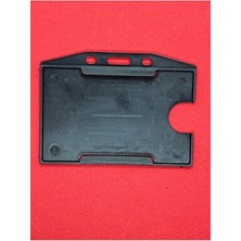 Stormistoretr Siyah Yaka Kartı Kılıfı Kart Koruyucu Yaka Kartlığı Yatay