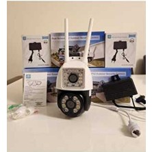 TekRenk Market O-Kam Okam 3012 Wifi 6 Mp (3+3)Ptz 2 Kamera Gece Görüşlü Kablosuz Güvenlik Kamerası Adaptör Dahil