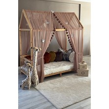 Miniden Kahverengi Montessori Cibinlik 2 Parça Polyester Malzeme ile Çocuklar için Özel Alan