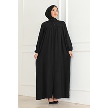 Oktayusta Collection Robalı Mevlana Kesim Günlük Siyah Ferace