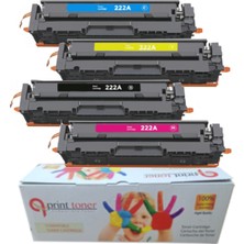 QPrint Hp 222A W2220A Muadil Toner Set Çipsiz Laserjet 3201 Laserjet 3204 LASERJET 3288 LASERJET 3303