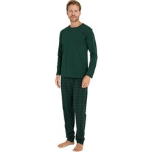 Kly Erkek Yeşil Uzun Kol Pijama Takımı 9273