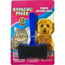 Otomatik Tek Tuşla Kolay Temizlenebilen Mavi Kedi Köpek Fırça Tarağı