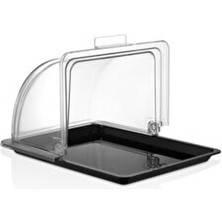 GastroPlast Muhafazalı Menteşeli Kek , Börek Fanusu, Komple Polikarbon Plastik, 2li Set