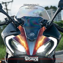 Cfmoto 250SR Sticker Ön Kafa Kaplama Modeli Hazır Kit Şimşek Sticker Desen Kaplama