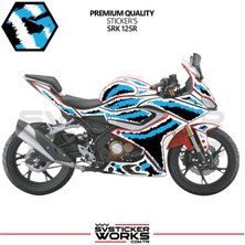 Sv Sticker Works Rks Srk 125R - 250RS Kaplama Sticker Air Brush Motor Kaplama Modeli Hazır Kit Tüm Yıllar Uyumlu