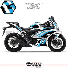 Sv Sticker Works Yamaha R25 Kaplama Sticker Air Brush Motor Kaplama Modeli Hazır Kit 2019 / 2024 Uyumlu