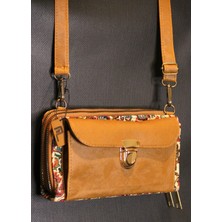 Pujiva Etnik Tarz Kilim Desenli, Çok Cebli, Fermuarlı, Askılı, Renkli, Kartlık, Telefonluk Cüzdan