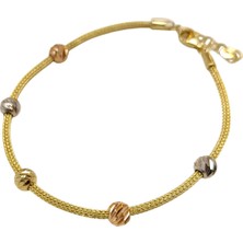 Genel 5mm Dorika Toplu Kazze Zincirli Bileklik Künye 14 Ayar Altın Hd Videolu