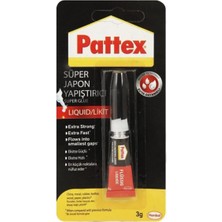 Pattex 3 gr Şeffaf Sıvı Japon Yapıştırıcı Tek Ebat Onarıcı Kullanım İçin Etkili