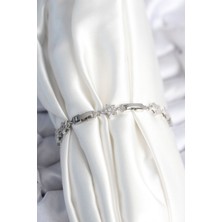 Pirinç Gümüş Renk Yıldız Model Kadın Bileklik EB-53-VICE/(1395) 1396