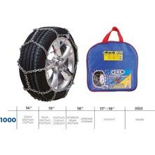 Knk4 1000 - Patinaj Zinciri 4×4 Jeep - Minibüs ve Hafif Tic.araç Zincir Ebatları Için Resime Bakınız
