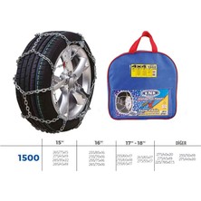 Knk4 1500 - Patinaj Zinciri 4×4 Jeep - Minibüs ve Hafif Tic.araç Zincir Ebatları Için Resime Bakınız