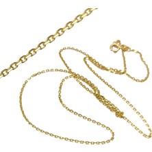 Genel 45CM 0.65MM Ince Forse Zincir 14 Ayar Altın Hd Videolu